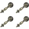 FarBoat 4 pomelli a goccia per armadietto, con viti, L2,6, bronzo | Hardware in lega di zinco, maniglia decorativa antica, per mobili, cassettiere, armadi, cassetti, armadietti, cassetti