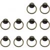 DAZZLEEX Manopole ad anello, 10 pezzi, antiche altalene per anelli da cucina, cassetti, credenze, maniglie in bronzo