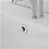Inbagno Ghiera Forata Universale Per Troppo Pieno Lavabi E Bidet Aventi Circonferenza 24 O 28 Mm, In Ottone Con Tappo Cromato Dal Design Moderno