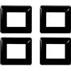 ZOREI 4 Pezzi Placche Compatibile Con Bticino Matix, Placche In Plastica (2 Posti/Moduli,Nero)