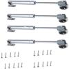 BE-TOOL Molla a gas, 4 puntoni a gas in acciaio, con chiusura ammortizzata, per credenze della cucina, armadio, porta dell'armadio (20N)
