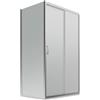 FRASCIO NEW TECNOLOGY Box Doccia 65x140 Apertura Frontale Scorrevole a Due Cristalli Con Un Lato Fisso Quadro e Rettangolare In Cristallo Temperato Satinato