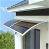 Kufu01 Tenda da sole per porta e ingresso, Pensilina Tettoia per porta Protezione Uv Pioggia Neve, Pensilina Copriporta in Policarbonato Non Deformato, Tendalino per Finestra (150x90cm/59x35, C)