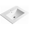 Arreditaly Lavabo Da Incasso Rettangolare Lavandino Bagno In Ceramica Design Moderno Elegante Per Top Bagno Bianco (71 x 46 Cm)