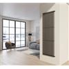Taco Radiatore design 200x66 cm (16 tubi) in acciaio grigio opaco a tubi tondi interasse verticale H200 PISA