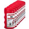 KDT Filo di tenuta per filettatura Loctite 55 (9x), guarnizione filettata in nylon rosso, universale e non indurente