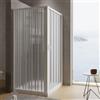Idralite Box doccia a soffietto in PVC 80x80 cm H 185 mod. Aster con apertura centrale