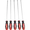 Zilimontt Professionale 5PCS 400Mm Lungo Magnetico per Torx Cacciavite Set T15-T30 Lunghezza Estesa Acciaio Cromo Vanadio Utensili manuali per aree difficili da raggiungere