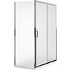 Parama Box Doccia Angolare 90x120cm Apertura Scorrevole da 120cm Parete Fissa da 90cm Vetro Temperato Opaco 6mm Antinfortunistico Trattamento Anticalcare Maniglia Acciaio Inox Altezza 190cm Tenerife
