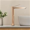 EMKE Rubinetti Lavabo Bagno 335x233x46 mm, Oro Rosa, Miscelatore in Ottone, Rubinetti Cucina con Aereatore, Cartuccia Ceramica, Installazione Facile