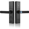 Sorandy Smart Door, Serratura Porta di Sicurezza Elettrica Wifi Con Chiave Meccanica Per Funzione Tuya Touch Screen Impronta Digitale Password IC Scheda APP, Stabile e Affidabile