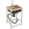 Armanyya Lavello multifunzionale in acciaio inox, lavello mobile, lavello a libera installazione per esterni, 45x41x75 cm Lavello da cucina commerciale per cucina all'aperto, ristorazione e campeggio ecc