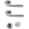 AERREGI Set Coppia di Maniglie per Porte in Cromo Satinato - 45 x 135 x 52 mm | Design Moderno e Resistente (Moderno, 1, Coppia)