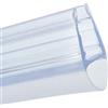 IWOFER Guarnizione Box Doccia Profilo U per Vetro 6-8 mm, Ricambio Universale Trasparente, Senza Colla, Tagliabile, Made in Italy, Antigoccia Tenuta Acqua (200 cm)