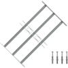 vidaXL Griglia Regolabile 3 Barre Trasversali 500-650 mm Protezione Finestre