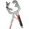 Niceminiwall Pinza per tubi di saldatura da 25,4 cm, morsetto a C con grandi cuscinetti a V regolabili, sgancio rapido, serraggio 2,5 cm, 5,1 cm e 7,6 cm, tre diversi spessori