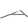 doporro Staffa per Mensola Reggimensola Triangolare 45 cm in Acciaio Inox Cromo, Supporto a L per Scaffali a Muro 450x250 mm, 1 Pezzo - WH02