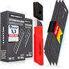 HASKYY Lame di ricambio per taglierino a lame spezzabili, 100 x lame SK5 da 18 mm in acciaio al carbonio per taglierino da tappeti - Lame per cutter - nero - estremamente affilate