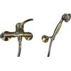 BAGNOCLIC Miscelatore per Doccia da Parete in Ottone Effetto Anticato Bronzato | Stile Vintage per Bagno Classico | Design Elegante e Robusto | Installazione Facile e Duratura