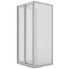 Idralite Box Doccia 3 lati 70x70x70CM H198 Cristallo Stampato C 2 Fissi+Saloon 2 Ante Battente 70 mod. West