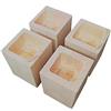 zcru004 4X4cm Sollevatori da Letto in Legno Rialzo per Mobili In Legno di Rialzi per Tavolo Rialzi di Letto Rialzi di Letto Massello Piedini per Mobili Colore Legno 4 Pezzi (8cm)