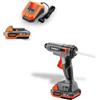 FUXTEC Pistola per colla a caldo a batteria da 20 V FX-E1GG20 Set con batteria e caricatore, pistola per colla per bastoncini da 11 mm, spegnimento automatico, forte potenza adesiva per legno,