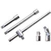 VZ CHIAVE MANICO A T DA 3/8 + 2 PROLUNGHE SNODO E ADATTATORE ACCIAIO CHROME VANADIU