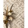 NEWROOM carta da parati Beige Rattan Tessuto non Tessuto - Uni Bianchi A Spina di Pesce Cestineria Casa di Campagna