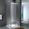 Yellowshop - SMART Box doccia 2 lati vetro temperato opaco 6 mm apertura scorrevole h 190 cm quadrato o rettangolare (100x120 cm)
