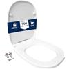 HYDRO HOME Copriwater Compatibile con Pozzi Ginori 500, Tavoletta WC Termoindurente Antibatterica, Sedile WC, Fissaggio dall'Alto, Cerniere in Ottone Cromato, Chiusura Ammortizzata, Montaggio rapido