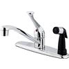 Kingston Brass KB572SN+ Chatham - Miscelatore monocomando per lavello con doccetta laterale, Ottone/lega di zinco., cromato lucido, 8 inch