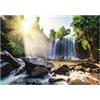 WallArena - Carta da parati fotografica - Foresta, Cascate, 368x254 cm - Murale fotografico - Per soggiorno e camera da letto - Effetto 3D - con Colla - Gioco,