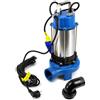 Ampika World Group Ampika Pompa fecale con frantoio e galleggiante QW-1300DF per acque sporche, pompa di immersione per acque reflue 1300 W, 18 300 l/h, altezza di azionamento max. 5 m