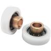 Ricambi per Box Doccia - Ricambio Cuscinetti Box Doccia Kit 2 PEZZI Mod 20 BW Liscio SAMO - Ottone - Bianco Neutro