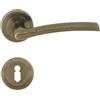 domino PRESTO-R M3 Set di Maniglie per Porta Interna, Ufficio e Cantina, in Alluminio con Finitura in Bronzo e Ottone, Design Resistente ed Elegante per Ambienti Domestici e Professionali