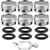 OWLMATE Rompigetto Filtro Rubinetto con 6 Pezzi per Cucina e Bagno - Set Lavandino in Acciaio Inox e ABS con 6 Guarnizioni e Chiave Cromata