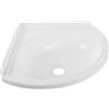 Yardenfun Lavabo Angolare a Muro Piccolo per Bagno, Lavandino Piccolo in Design Compatto per Spazi Ridotti, Installazione a Muro Semplice e Salvaspazio