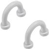 zcru004 Acciai Inossidabili Maniglie Cucina Maniglia per Mobili Cabinet Maniglia Maniglia per Porta Pomelli Maniglie per Tiranti Maniglione da Cucina Bianco 2 Pezzi (Hole distance 32mm)