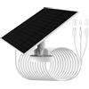 LIFEMOI Pannello solare 5V-6W per telecamera di sicurezza con connettori micorUSB/Type-C/DC3513 IP66, cavo di ricarica da 3 m, compatibile con Reolink argus3/3pro/pt altru/2/2E/eco/pro/pt 2k/pt/go/go Plus