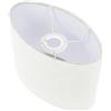 Amosfun Paralume Ellittico in Stoffa Bianca, Copertura Decorativa | Diametro Interno 4,1 cm, Compatibile E27, Luce Diffusa, Facile da Montare e Rimuovere
