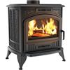 KRATKI KOZA K6 Stufa a legna in ghisa 8 kW Ø130 mm, gamma 7-11 kW - certificata ECO-design classe energetica A - stufa economica per ambienti rustici o tradizionali, stile vintage scandinavo