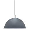 LEDSone Lampada da soffitto, a sospensione, da parete, vintage/industriale, facile da montare, a forma di cupola, con paralume in metallo E27, 60 W, per soggiorno, cucina, bar, hotel. (Grigio)