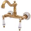 RjcdOPL Rubinetto da parete girevole in ottone, stile retrò, per cucina, bagno, hotel