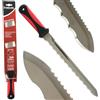 IMJ-Global Coltello per Materiali Isolanti | a Doppio Taglio | Lama Seghettata Ondulata 28 cm | Lunghezza Totale 42 cm | Manico Antiscivolo | per Polistirolo Lana Schiuma Isolante