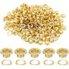 QUARKZMAN 200 Set Occhielli, 4.5mm Occhielli In Ottone Autoforzati Con Rondelle Per Cinture, Scarpe, Abbigliamento, Nuclei Di Perline, Progetti Fai Da Te, Tonalità Oro