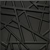 DECCART - Pannelli Decorativi Per Pareti 3D - Pannelli Murali - Pannello Decorativo Parete - Polistirolo PSE - 50x50 cm Line, Nero,5m2