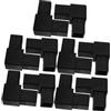 Holibanna 10 Pezzi Connettore per tubo quadrato connettore tubo Connettori a scaffale a cubo filo Connessione tubo quadrato x pezzi connettore quadrato tubo Connettore a 2 vie plastica Black