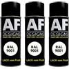 Alex Flittner Designs Vernice spray RAL 9001 bianco crema opaco, 3 x 400 ml