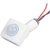 N+B LED luce AC 85-265V10MM PIR 160 gradi sensore a infrarossi del corpo umano mini tipo sensore interruttore rilevatore a parete esterno (Black)