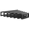 HEVVA Supporto per lavabo alto 10 cm 20/25/30/35/40/45/50 cm | RHEIN | Supporto per lavabo da appoggio, supporto per carichi pesanti, console a parete, sottostruttura piano lavabo | (Set da 2 - Nero